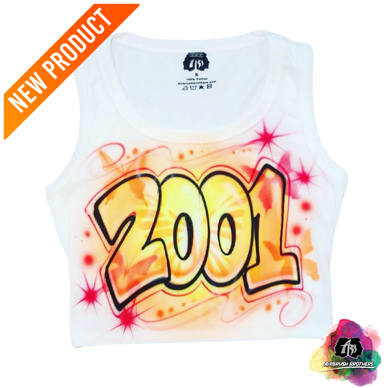 airbrush custom spray paint  Airbrush 2001 Crop Top - Butterfly Year Design shirts hats shoes outfit  graffiti 90s 80s design t-shirts  Airbrush Brothers