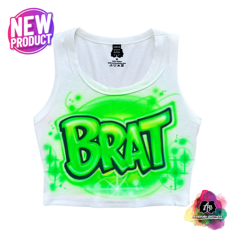 airbrush custom spray paint  Airbrush Brat Crop Top Design - Graffiti Style shirts hats shoes outfit  graffiti 90s 80s design t-shirts  Airbrush Brothers