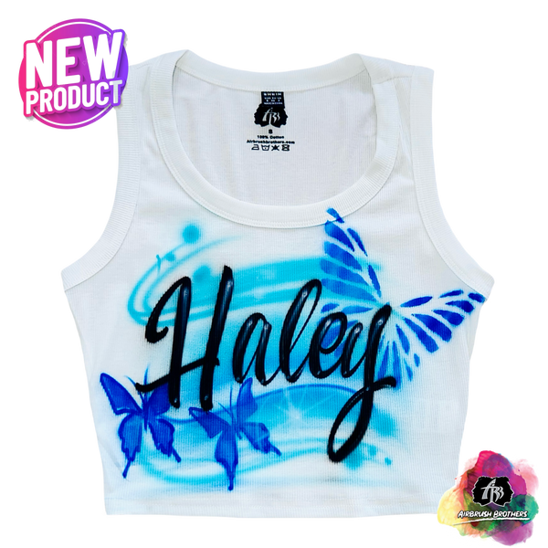 airbrush custom spray paint  Airbrush Butterfly Crop Top - Script Name shirts hats shoes outfit  graffiti 90s 80s design t-shirts  Airbrush Brothers