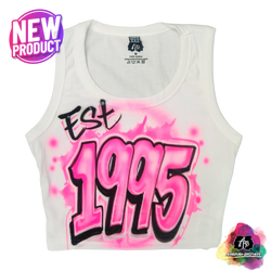 airbrush custom spray paint  Airbrush Est. 1995 Crop Top - Custom Year shirts hats shoes outfit  graffiti 90s 80s design t-shirts  Airbrush Brothers