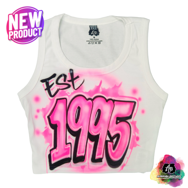 airbrush custom spray paint  Airbrush Est. 1995 Crop Top - Custom Year shirts hats shoes outfit  graffiti 90s 80s design t-shirts  Airbrush Brothers