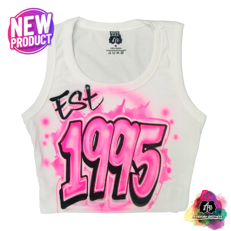 airbrush custom spray paint  Airbrush Est. 1995 Crop Top - Custom Year shirts hats shoes outfit  graffiti 90s 80s design t-shirts  Airbrush Brothers