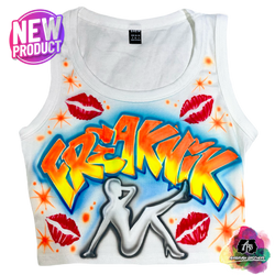 airbrush custom spray paint  Airbrush Freaknik Crop Top - 90's Design shirts hats shoes outfit  graffiti 90s 80s design t-shirts  Airbrush Brothers