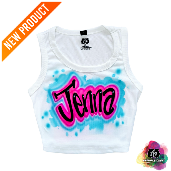 airbrush custom spray paint  Airbrush Name Crop Top - Graffiti Style shirts hats shoes outfit  graffiti 90s 80s design t-shirts  Airbrush Brothers