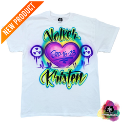 airbrush custom spray paint  Airbrush Toxic Couple Shirt Design shirts hats shoes outfit  graffiti 90s 80s design t-shirts  AirbrushBrothers Shirt
