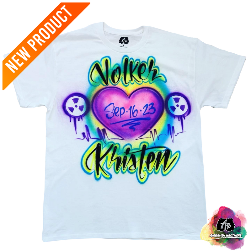 airbrush custom spray paint  Airbrush Toxic Couple Shirt Design shirts hats shoes outfit  graffiti 90s 80s design t-shirts  AirbrushBrothers Shirt