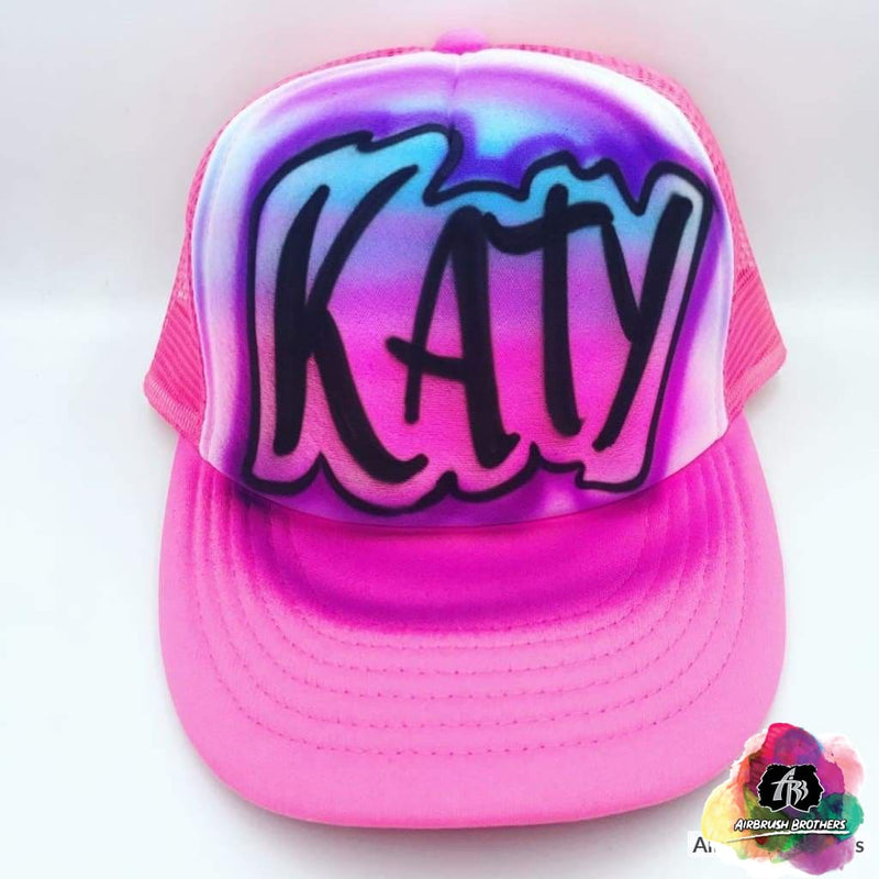 airbrush custom spray paint Airbrush Hat Graffiti Bubble Design shirts hats shoes outfit graffiti 90s 80s design t-shirts Airbrush Brothers Hats