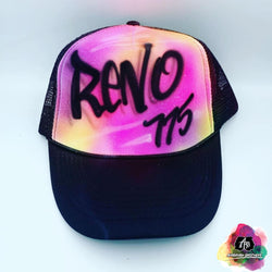 airbrush custom spray paint  Airbrush Colorful Hat Design shirts hats shoes outfit  graffiti 90s 80s design t-shirts  Airbrush Brothers Hats