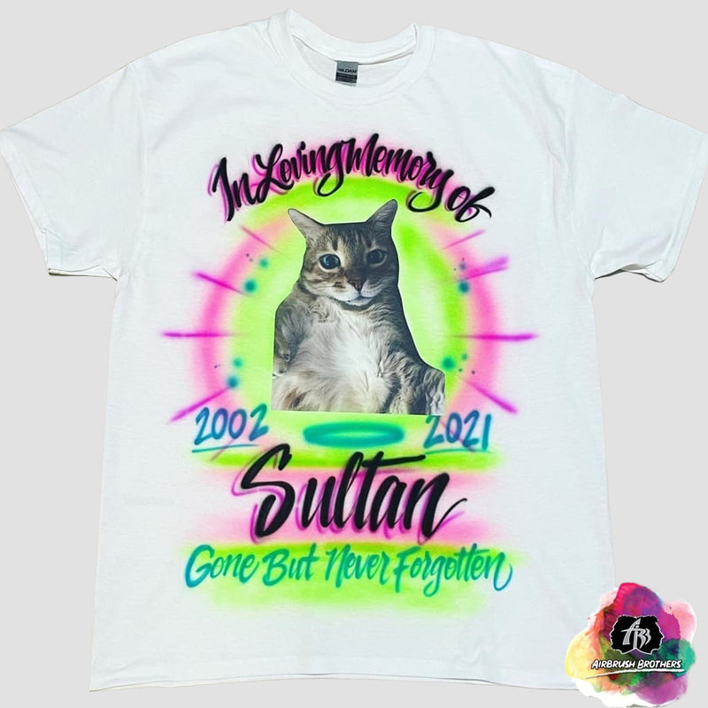 airbrush custom spray paint  Airbrush In Loving Memory Pet Shirt Design shirts hats shoes outfit  graffiti 90s 80s design t-shirts  Airbrush Brothers Shirt