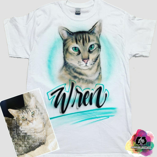 airbrush custom spray paint  Airbrush Pet Portrait Design shirts hats shoes outfit  graffiti 90s 80s design t-shirts  Airbrush Brothers Shirt