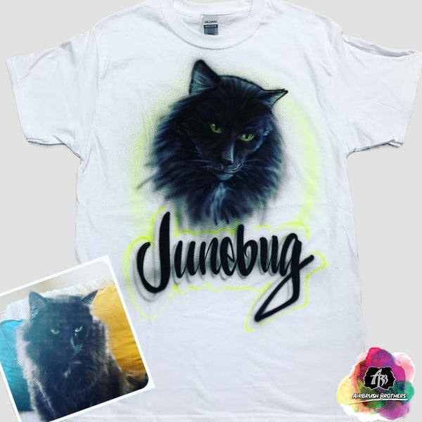 airbrush custom spray paint  Airbrush Pet Portrait Shirt Design shirts hats shoes outfit  graffiti 90s 80s design t-shirts  Airbrush Brothers Shirt