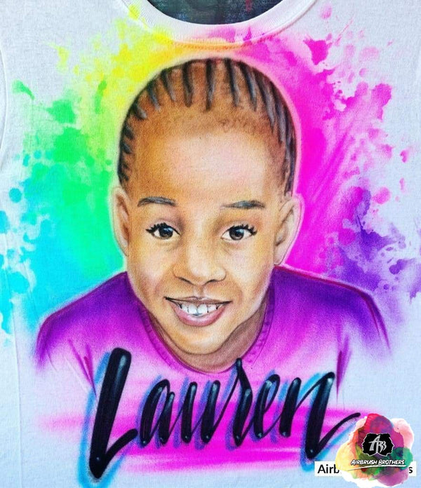 Airbrush Portrait - Color Splash