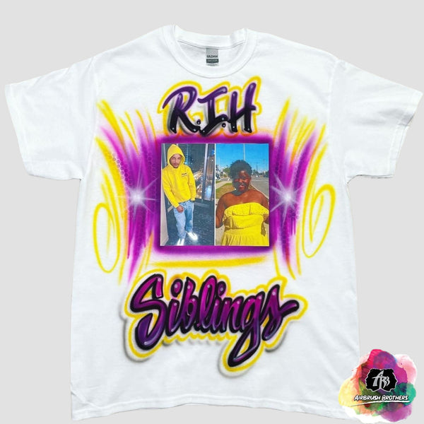 airbrush custom spray paint  Airbrush R.I.H. Shirt Design shirts hats shoes outfit  graffiti 90s 80s design t-shirts  AirbrushBrothers Shirt