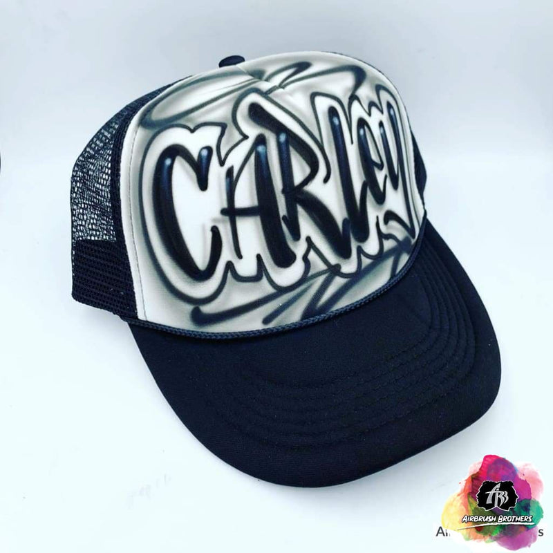 airbrush custom spray paint Airbrush Hat Graffiti Bubble Design shirts hats shoes outfit graffiti 90s 80s design t-shirts Airbrush Brothers Hats