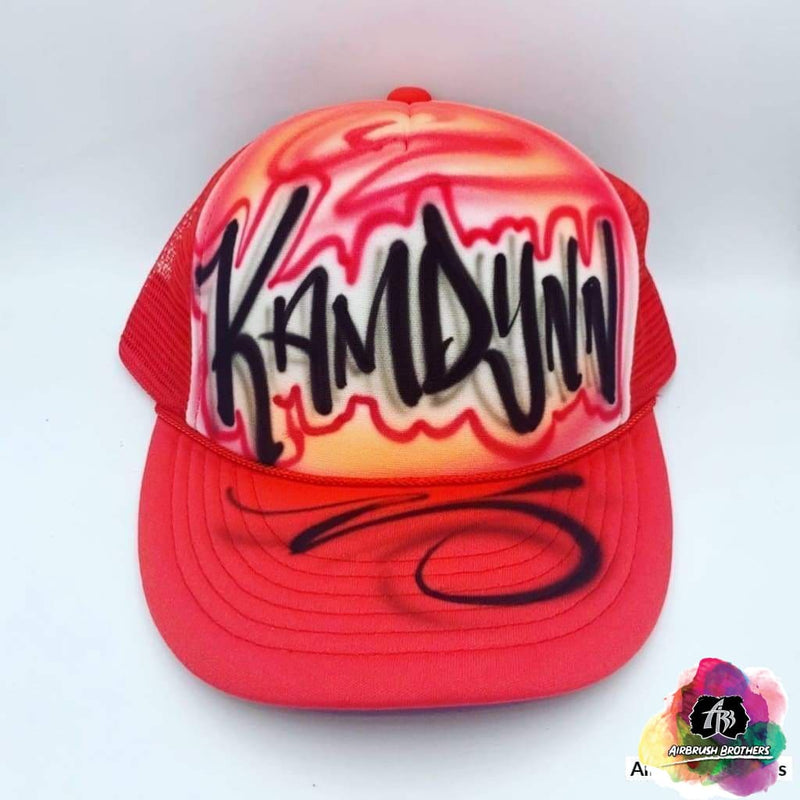 airbrush custom spray paint Airbrush Hat Graffiti Bubble Design shirts hats shoes outfit graffiti 90s 80s design t-shirts Airbrush Brothers Hats