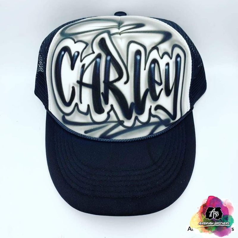 airbrush custom spray paint Airbrush Hat Graffiti Bubble Design shirts hats shoes outfit graffiti 90s 80s design t-shirts Airbrush Brothers Hats