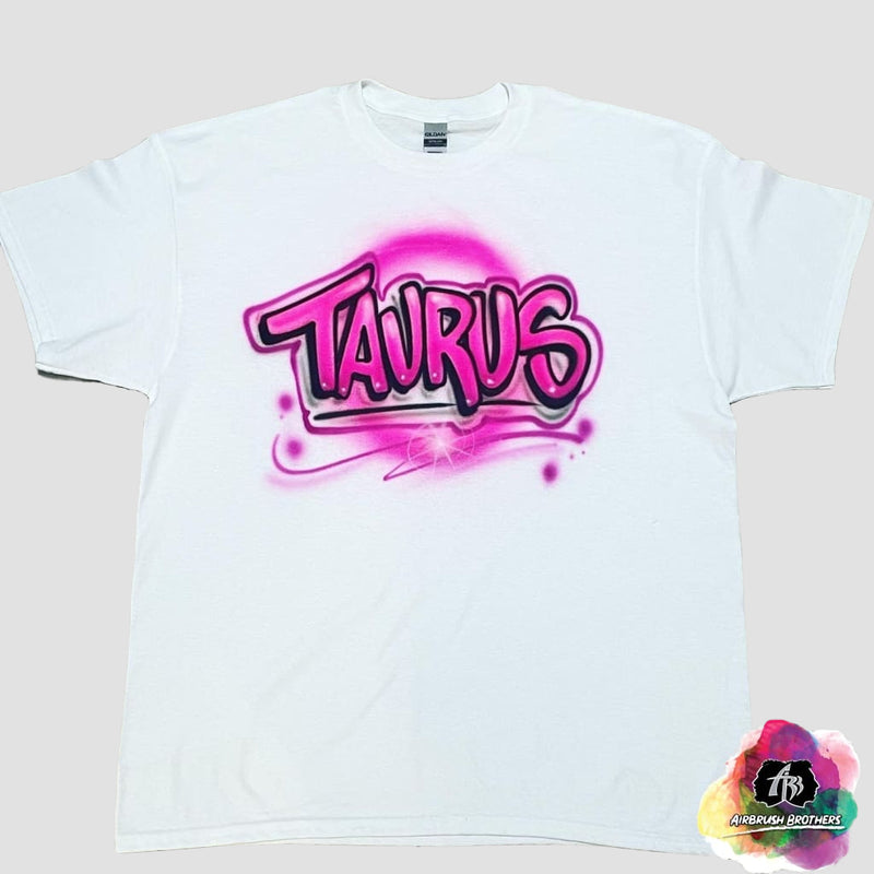 airbrush custom spray paint  Airbrush Taurus Shirt Design shirts hats shoes outfit  graffiti 90s 80s design t-shirts  Airbrush Brothers Shirt